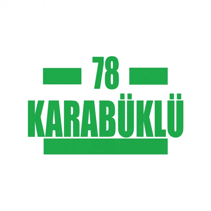 78 Karabüklü Araba Sticker 17x17 Cm Yeşil