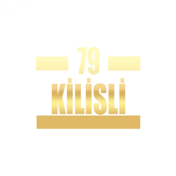 79 Kilisli Araba Sticker 17x17 Cm Gold