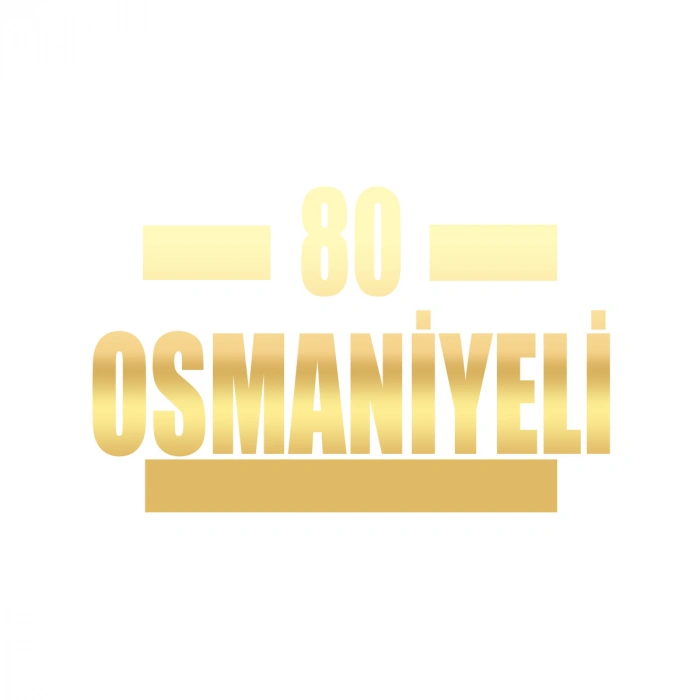 80 Osmaniyeli Araba Sticker 17x17 Cm Gold