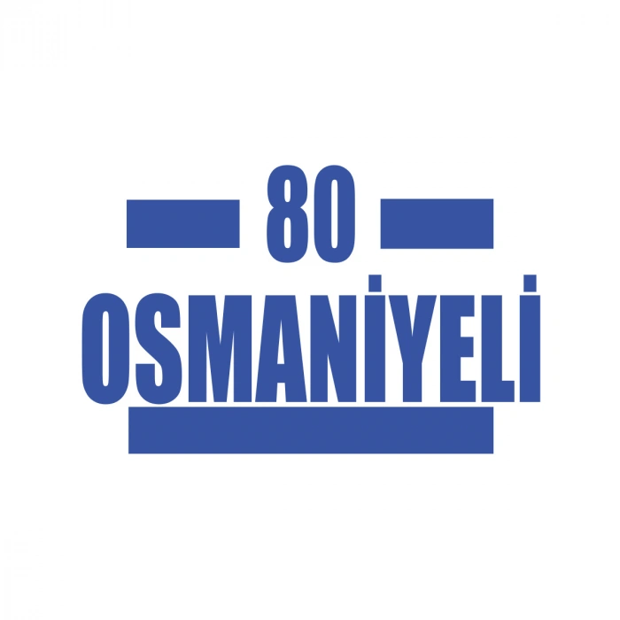80 Osmaniyeli Araba Sticker 17x17 Cm Mavi
