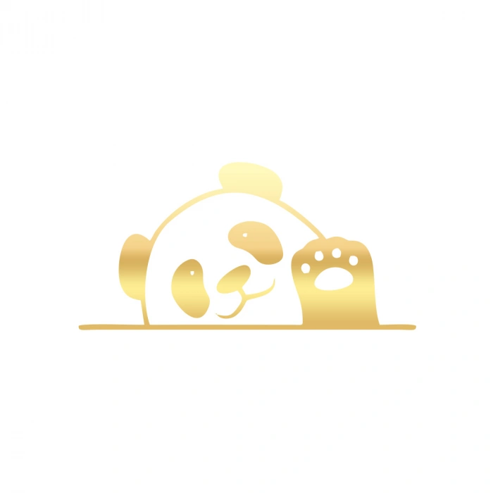 El Sallayan Panda Araba Sticker 17x17 Cm Gold