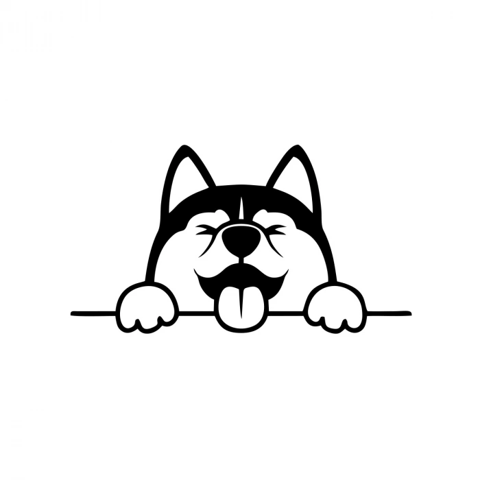 Tutunan Köpek Araba Sticker 17x17 Cm Siyah