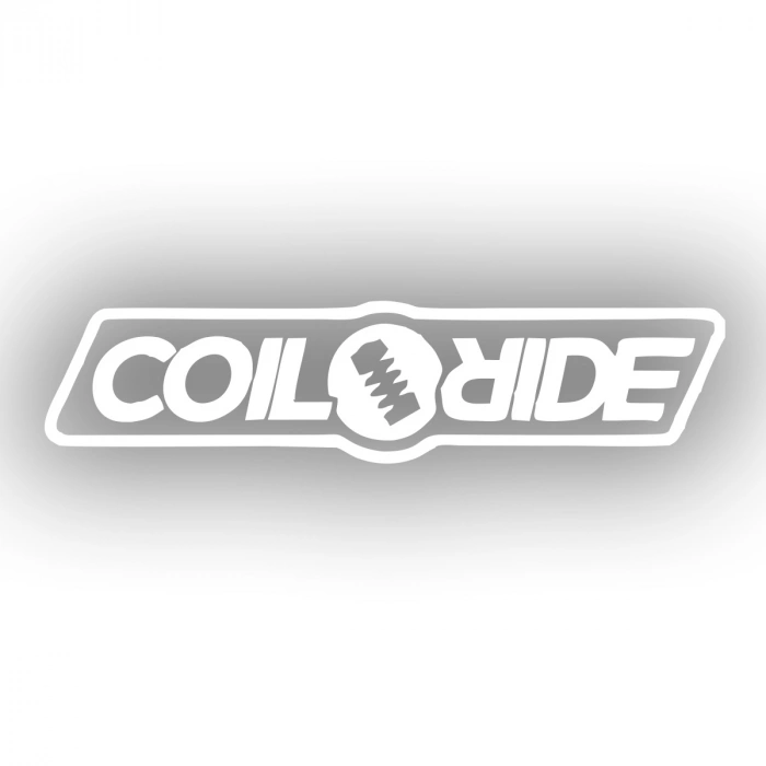 Coil Ride Araba Sticker 17x17 Cm Beyaz