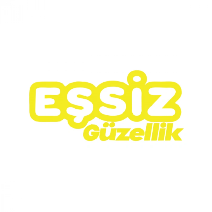 Eşsiz Güzellik Araba Sticker 17x17 Cm Sarı