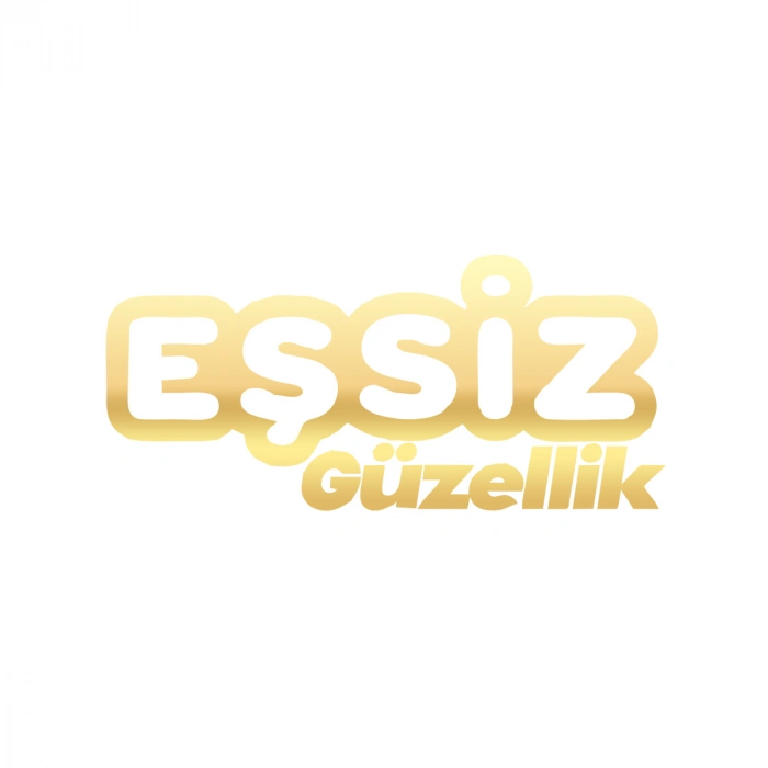 Eşsiz Güzellik Araba Sticker 17x17 Cm Gold