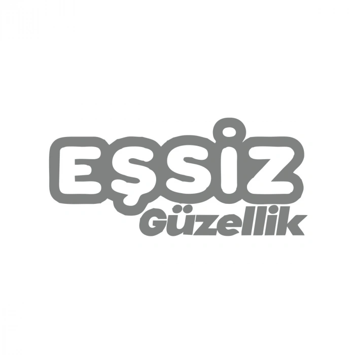 Eşsiz Güzellik Araba Sticker 17x17 Cm Gri