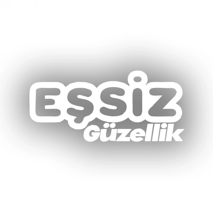 Eşsiz Güzellik Araba Sticker 17x17 Cm Beyaz