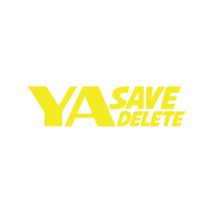 Ya Save Ya Delete Araba Sticker 17x17 Cm Sarı