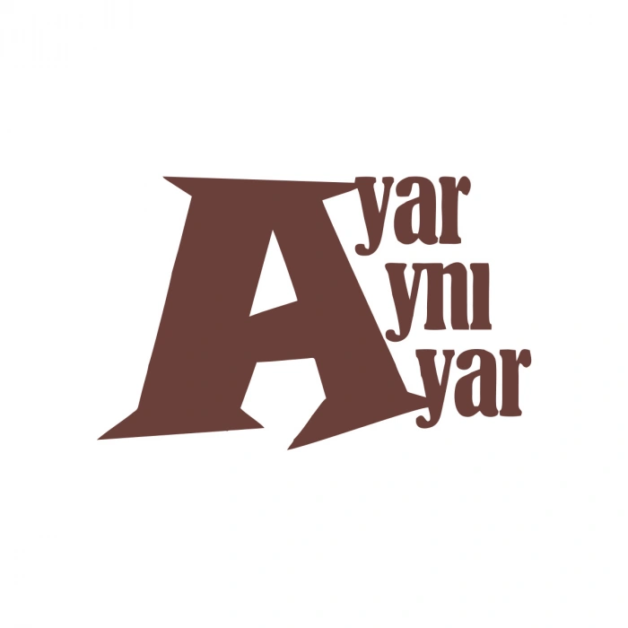 Ayar Aynı Ayar Araba Sticker 17x17 Cm Kahverengi