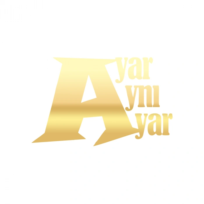 Ayar Aynı Ayar Araba Sticker 17x17 Cm Gold