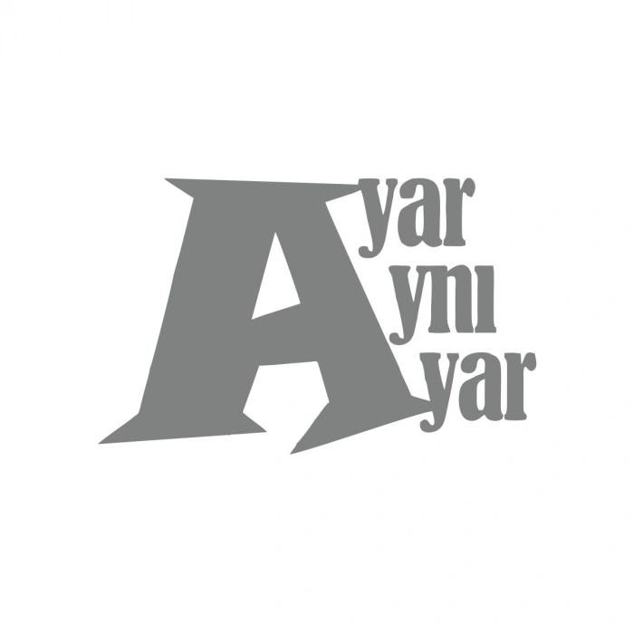 Ayar Aynı Ayar Araba Sticker 17x17 Cm Gri