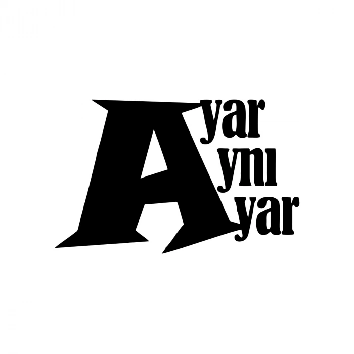 Ayar Aynı Ayar Araba Sticker 17x17 Cm Siyah