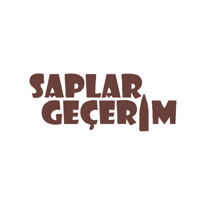 Saplar Geçerim Araba Sticker 17x17 Cm Kahverengi