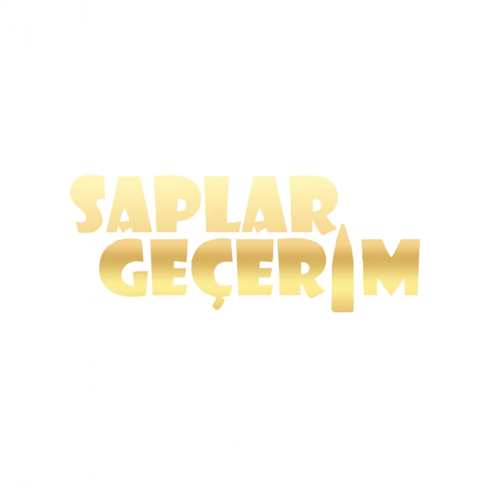 Saplar Geçerim Araba Sticker 17x17 Cm Gold