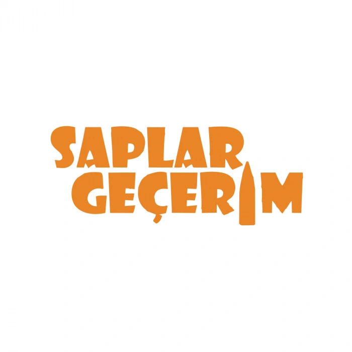 Saplar Geçerim Araba Sticker 17x17 Cm Turuncu