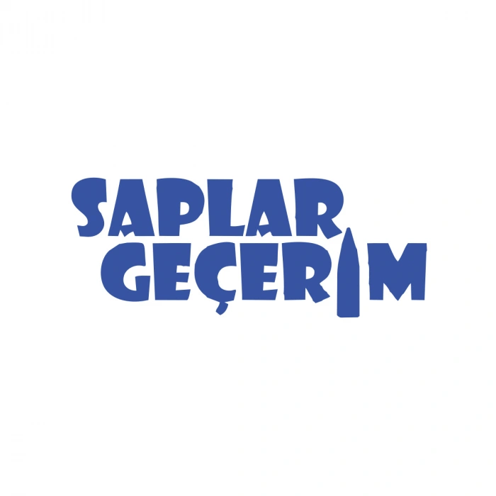 Saplar Geçerim Araba Sticker 17x17 Cm Mavi