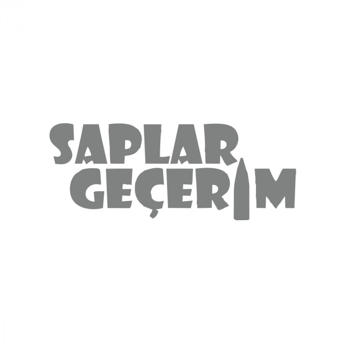Saplar Geçerim Araba Sticker 17x17 Cm Gri