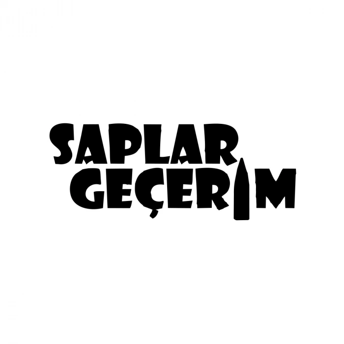 Saplar Geçerim Araba Sticker 17x17 Cm Siyah