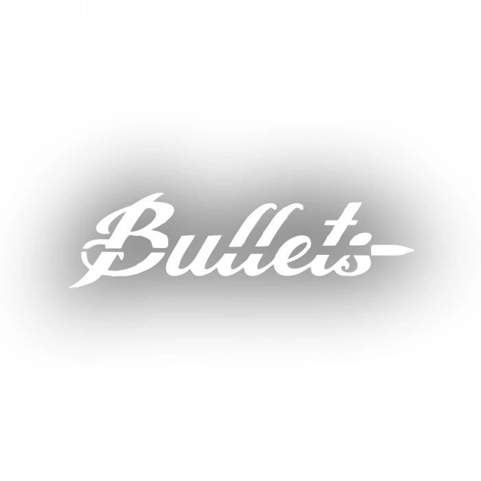 Bullets Araba Sticker 17x17 Cm Beyaz