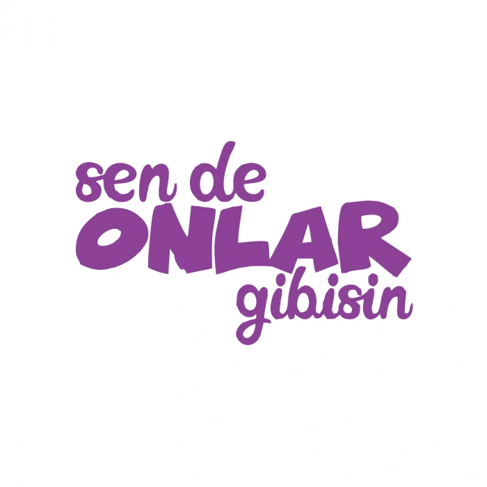 Sen de Onlar Gibisin Araba Sticker 17x17 Cm Mor