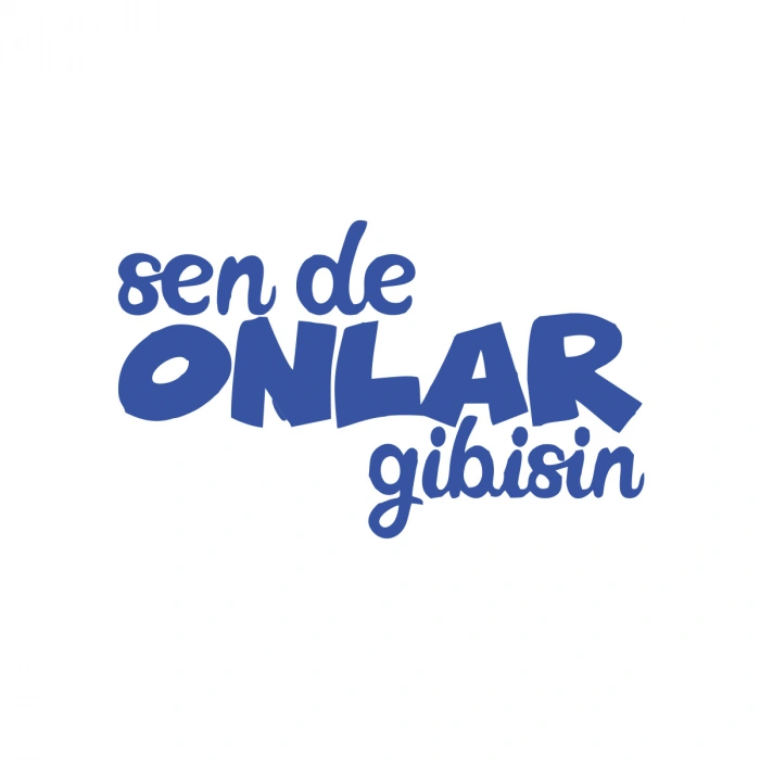 Sen de Onlar Gibisin Araba Sticker 17x17 Cm Mavi