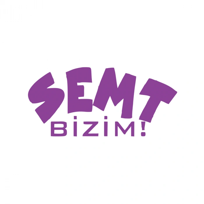 Semt Bizim Araba Sticker 17x17 Cm Mor