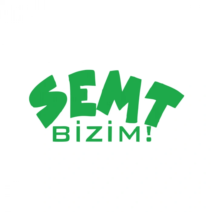Semt Bizim Araba Sticker 17x17 Cm Yeşil