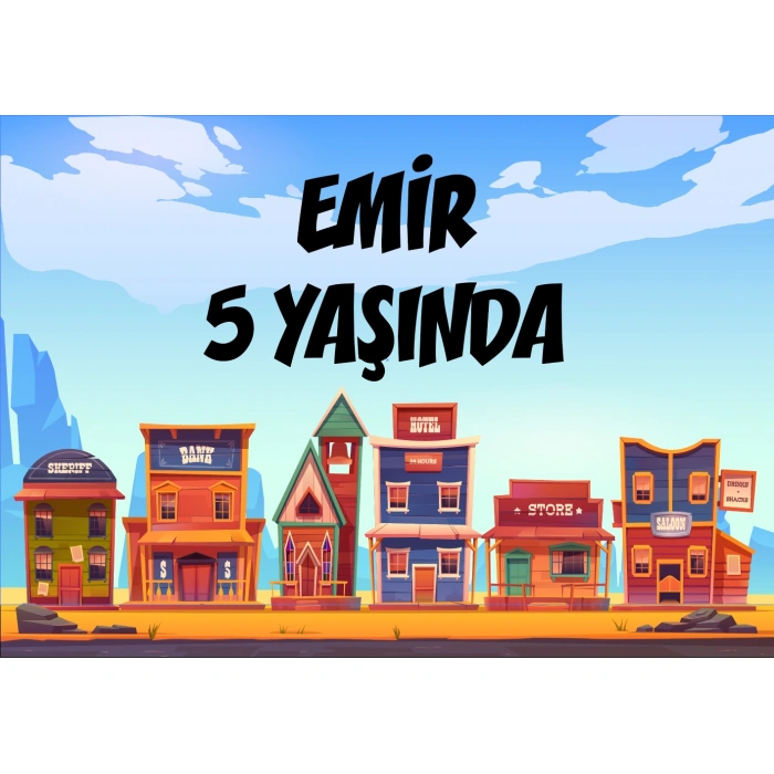 Şehir Temalı Doğum Günü Afişi - 100x150 Cm