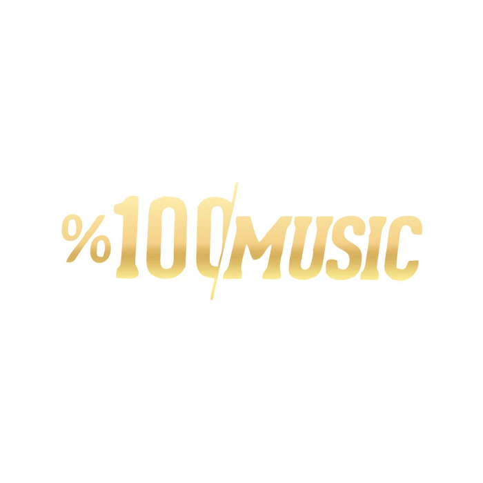 %100 Music Araba Sticker 17x17 Cm Gold