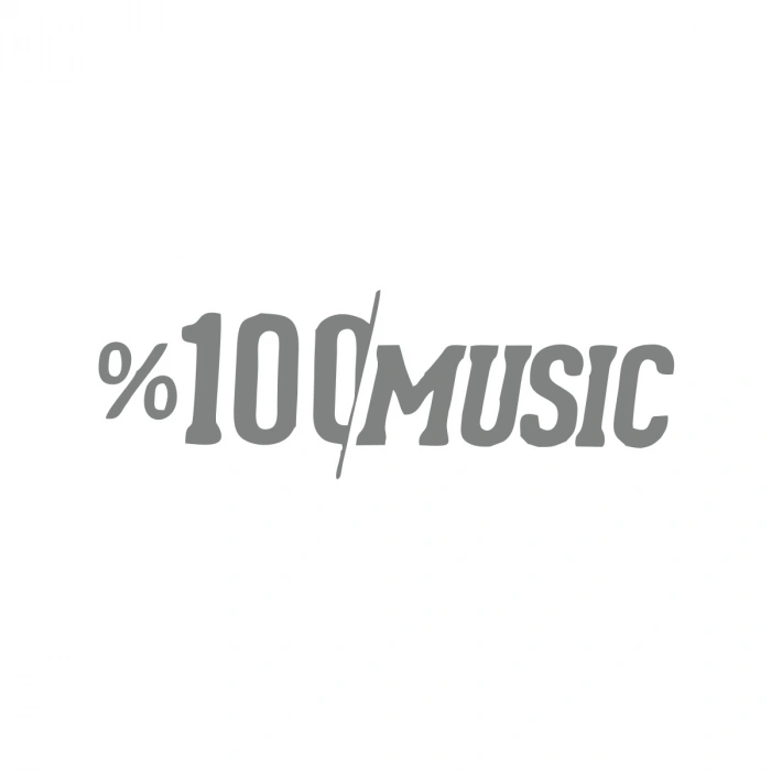 %100 Music Araba Sticker 17x17 Cm Gri