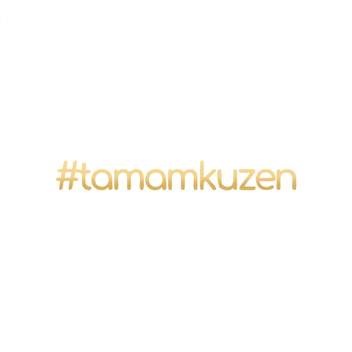 #tamamkuzen Araba Sticker 17x17 Cm Gold