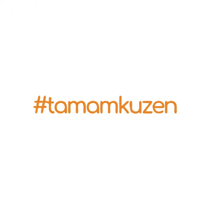#tamamkuzen Araba Sticker 17x17 Cm Turuncu
