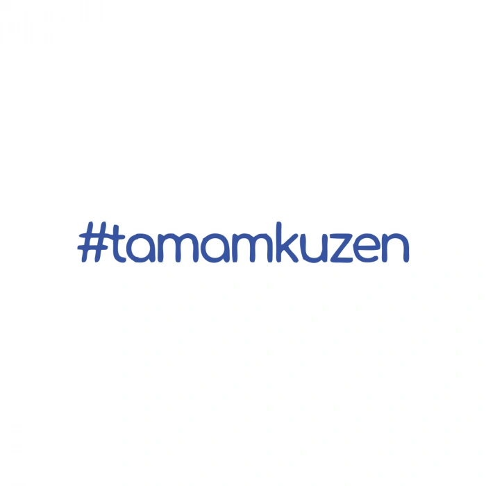 #tamamkuzen Araba Sticker 17x17 Cm Mavi