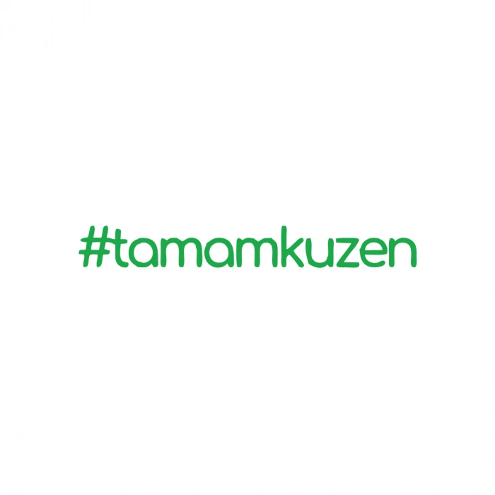 #tamamkuzen Araba Sticker 17x17 Cm Yeşil
