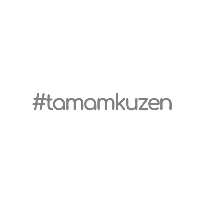 #tamamkuzen Araba Sticker 17x17 Cm Gri