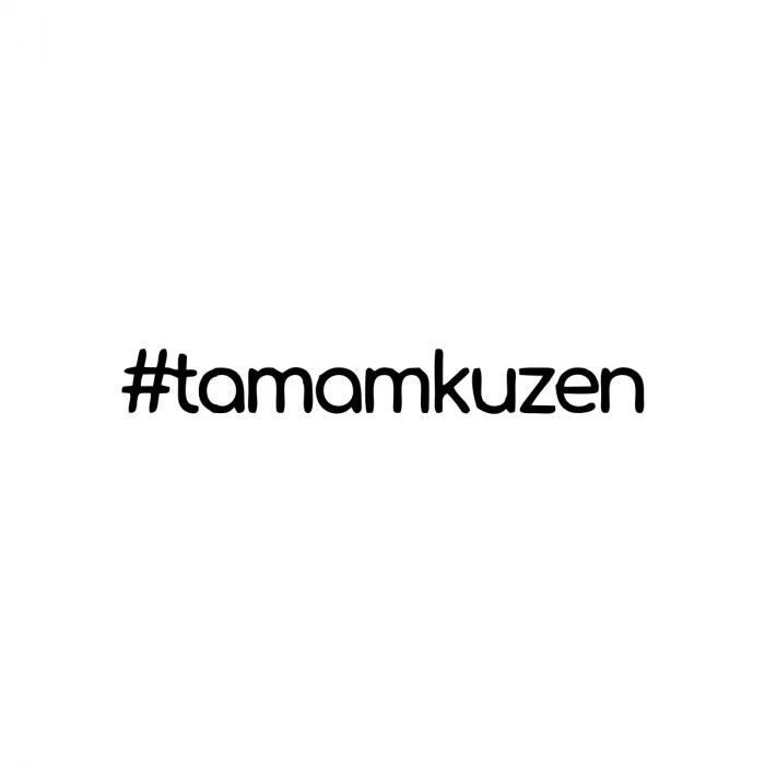 #tamamkuzen Araba Sticker 17x17 Cm Siyah