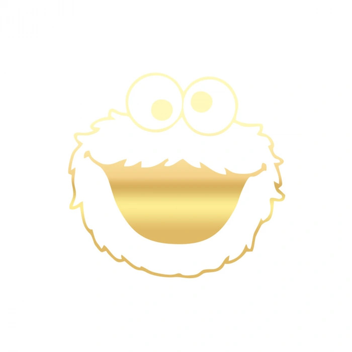 Kurabiye Canavarı Araba Sticker 17x17 Cm Gold