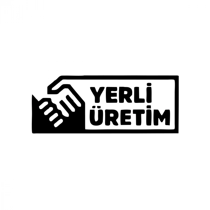 Yerli Üretim Araba Sticker 17x17 Cm Siyah