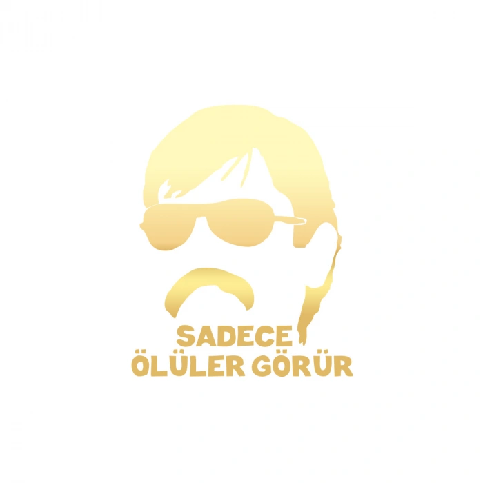 Sadece Ölüler Görür Araba Sticker 17x17 Cm Gold
