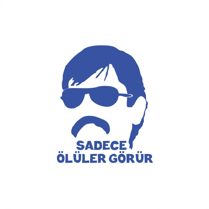 Sadece Ölüler Görür Araba Sticker 17x17 Cm Mavi