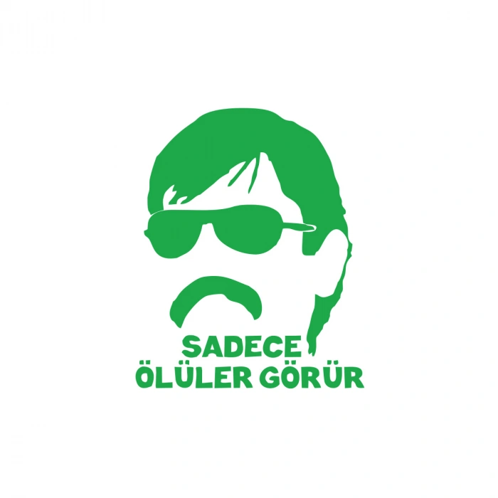 Sadece Ölüler Görür Araba Sticker 17x17 Cm Yeşil