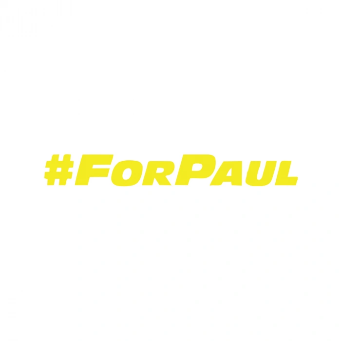 #ForPaul Araba Sticker 17x17 Cm Sarı