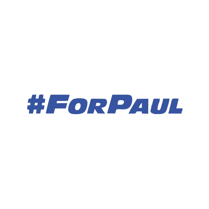 #ForPaul Araba Sticker 17x17 Cm Mavi