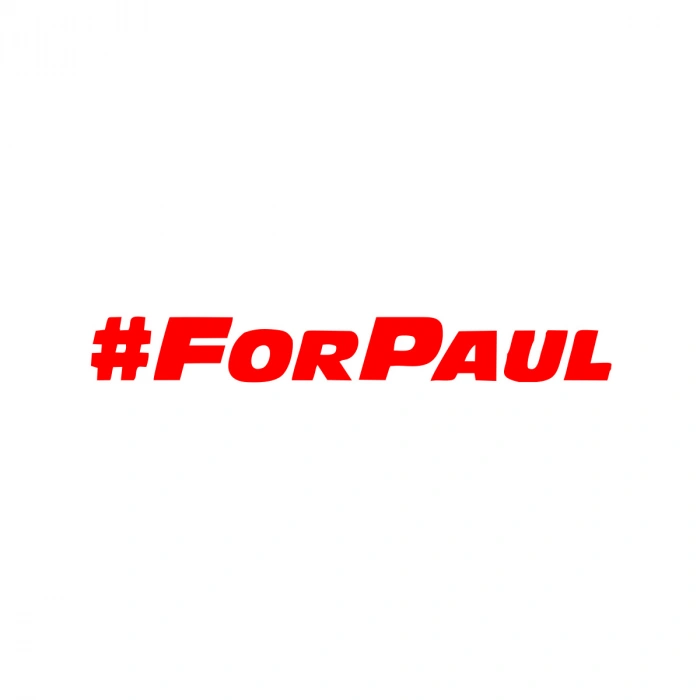 #ForPaul Araba Sticker 17x17 Cm Kırmızı