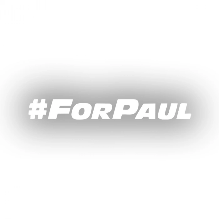 #ForPaul Araba Sticker 17x17 Cm Beyaz