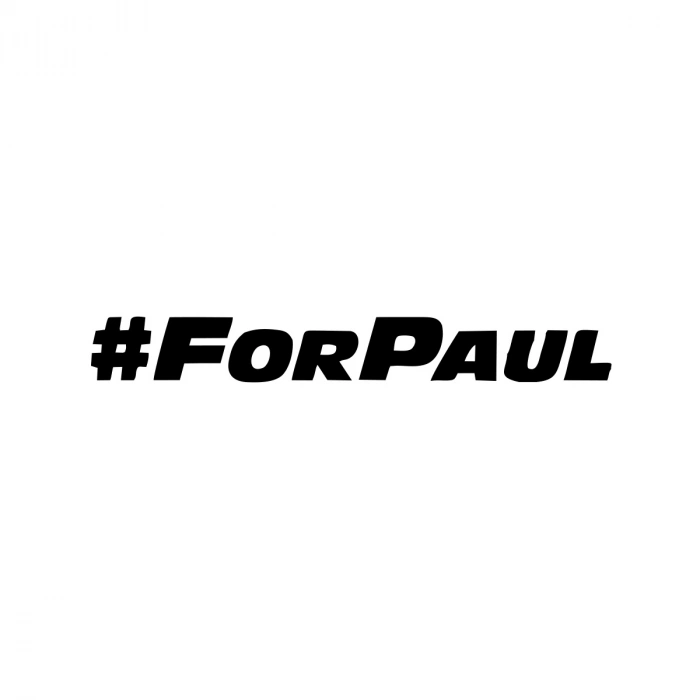 #ForPaul Araba Sticker 17x17 Cm Siyah