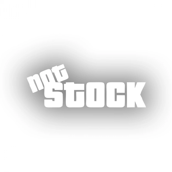 Not Stock Araba Sticker 17x17 Cm Beyaz