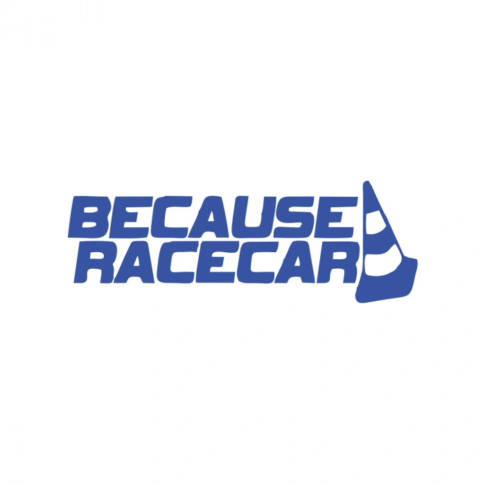 Because Race Car Araba Sticker 17x17 Cm Mavi