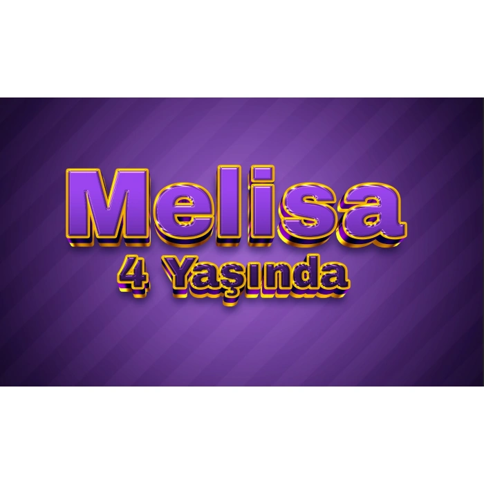 Mor ve Gold Doğum Günü Afişi - 100x150 Cm