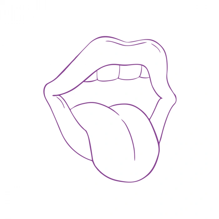 Dil Araba Sticker 17x17 Cm Mor